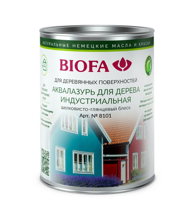 Аквалазурь для дерева, индустриальная BIOFA - купить в Москве по цене 1 ...
