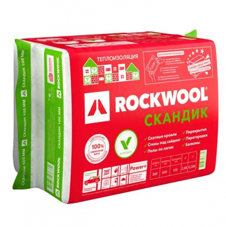 Утеплитель Rockwool Скандик 100x600