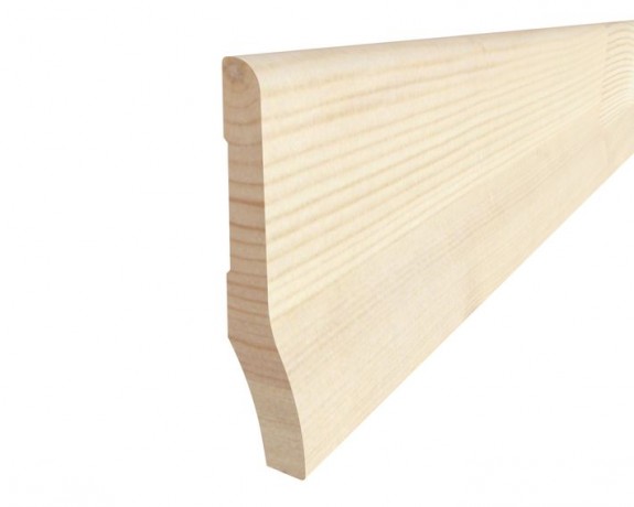 Евро Плинтус деревянный из сосны 70 мм
